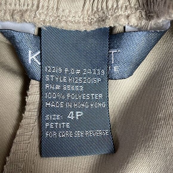 KORET Petite Ladies Khaki FloralEmbroidered Pants Slacks Size 4P - Picture 9 of 9